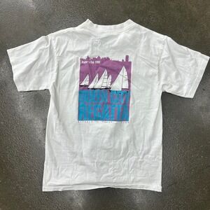 Vintage 90s 1994 Queen City Regatta Buffalo Yacht Club Men's Small Graphic Tee